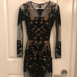 For love and lemons black sheer dress XS $100